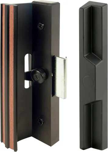 Prime-Line C 1106 - Juego de manijas de puerta corredera fundidas a presión, color negro (paquete individual)