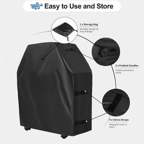 Miniatura 5 de OutdoorLines Cubierta Impermeable de Servicio Pesado para Parrilla BBQ - Cubiertas Universales para Parrilla de Barbacoa Resistentes a UV, Cubierta