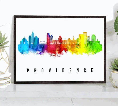 Miniatura 24 de Pera Print Rochester Skyline New York Póster, pintura de paisaje urbano de Nueva York, impresión de paisaje urbano y monumentos, arte de pared