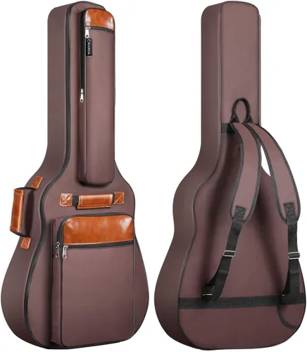 Funda para guitarra CAHAYA de 40 41 42 pulgadas con 6 bolsillos, funda resistente al agua de tela Oxford, esponja extra gruesa de 0.5 pulgadas,