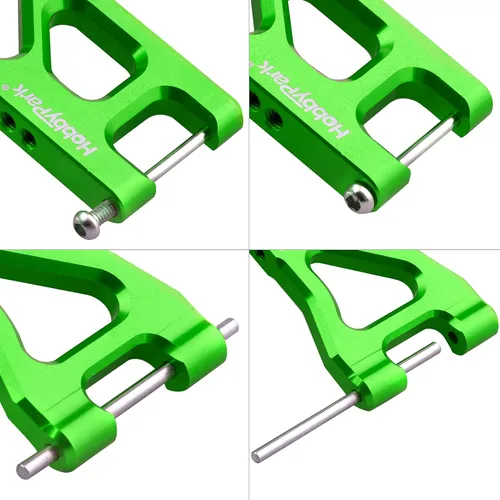 Miniatura 5 de Hobbypark Juego de brazos de suspensión de aluminio (delanteros y traseros) para Traxxas 1/18 LaTrax Teton Upgrades Desert Prerunner, piezas