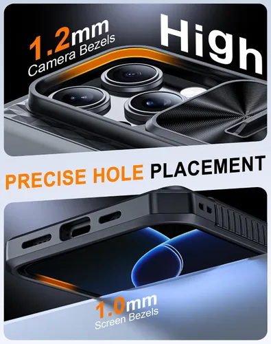 Miniatura 7 de Vizvera para iPhone 16 Pro Max Funda tipo cartera RFID [Soporte para tarjetas][Control de cámara][Cubierta de cámara] Funda protectora de silicona