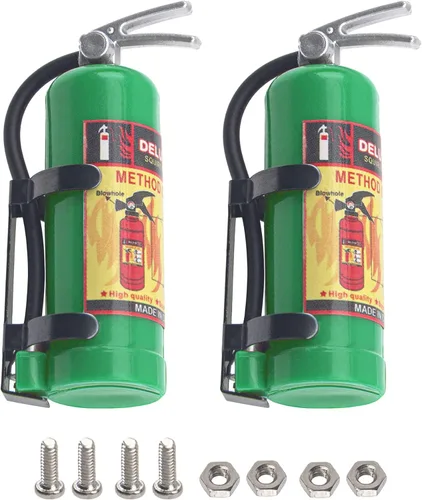 Miniatura 2 de Extintores de incendios a escala RC 1/10 con calcomanías, accesorios de decoración, compatibles con Traxxas TRX4 Axial SCX10 Redcat Gen7 D90 TF2