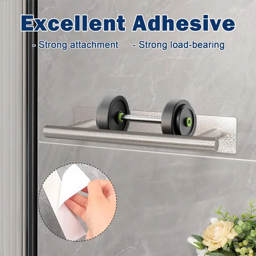 Miniatura 5 de NearMoon Soporte de toalla de mano autoadhesivo/Anillo de toalla, Barra de toalla de mano de acero inoxidable resistente al óxido, se pega