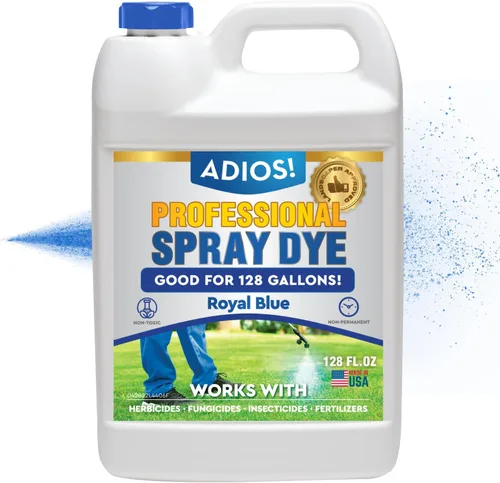Miniatura 10 de Adios! Marcador profesional de tinte en aerosol azul, (16 onzas), indicador para el cuidado del césped y el césped, seguro para mezclar