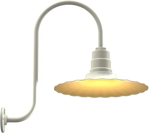 Miniatura 29 de Steel Lighting Co. Highland Park - Luz de granero Montada en la pared al aire libre Onda radial de 16 pulgadas Brazo recto de 11 pulgadas