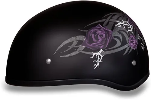 Miniatura 10 de Daytona Helmets - Medio casco de motocicleta con diseño de calavera y huesos cruzados – Aprobado DOT [Gráficos]