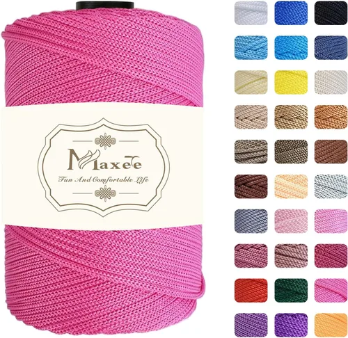 Miniatura 69 de Cordón de macramé premium de poliéster 3 mm × 218 yardas, cordón de macramé 100% polipropileno de 3 mm, ideal para crochet, colgadores de pared, 30
