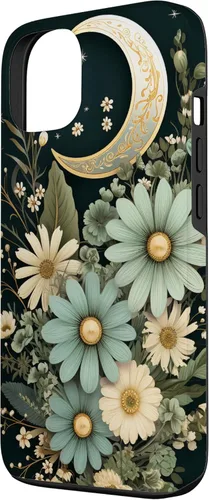 Miniatura 2 de Funda botánica de flores silvestres para iPhone 13 verde salvia