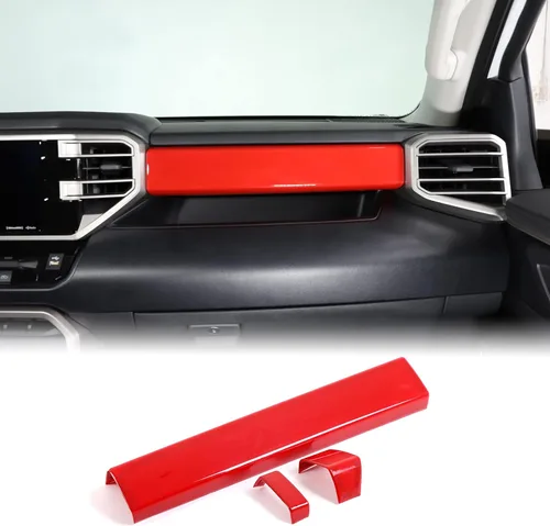 Miniatura 10 de Aunginsy Tiras de Panel de Salpicadero de Control Central Compatibles con Toyota Tundra/Sequoia 2022-2025 Moldura de Consola Central de Coche