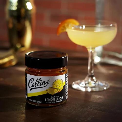 Miniatura 5 de Collins - Rebanadas de limón confitado en almíbar, rebanadas de fruta confitada, accesorios de bebida para cóctel, fiesta, guarnición de bebida