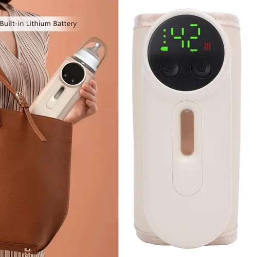Miniatura 6 de Calentador de biberones portátil para viajes, calentador de leche de bebé de calentamiento rápido, calentador eléctrico de calentamiento