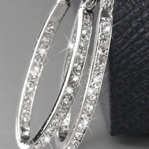 Miniatura 7 de SEniutarm - Pendientes para mujer diseño de mamá y mujer con incrustaciones de diamantes de imitación
