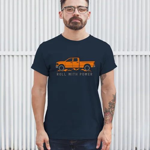 Miniatura 148 de Tee Hunt Camisetas gráficas y camisetas sin mangas para hombre Roll with Power Pickup Truck