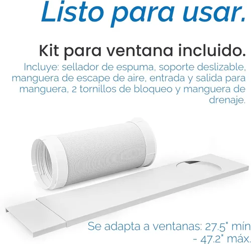 Miniatura 5 de BLACK+DECKER Aire acondicionado portátil, 10,000 BTU (6,000 BTU SACC) para habitaciones de hasta 450 pies cuadrados, CA portátil con control remoto