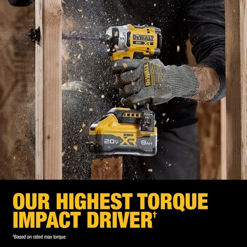 Miniatura 8 de DEWALT 20V MAX XR Brushless Hammer Drill 1/2 In. and High Torque 1/4 Impact Driver Combo with 2 x 4 Ah Batteries and 4 Amp Charger (DCK2112QQ2)