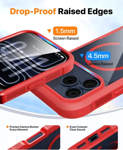 Miniatura 85 de Diaclara Funda diseñada para iPhone 16, mejorada [protección completa de la cámara], carcasa resistente de cuerpo completo con protector de pantalla