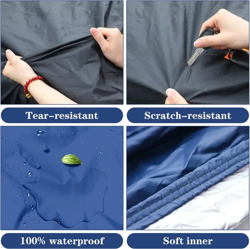 Miniatura 6 de Riakrum Funda completa impermeable para todo tipo de clima, para automóviles, resistente al viento, a la lluvia, protección UV, resistente a