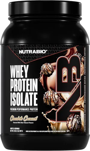 NutraBio 100% proteína aislada de suero en polvo, 0.88 oz de proteína con perfil completo de aminoácidos, sin OMG, sin soja y gluten, baja en