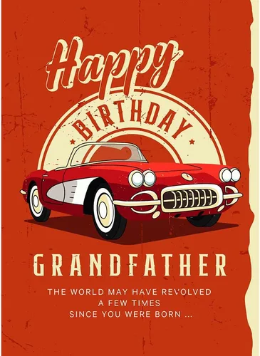 Miniatura 6 de Prime Greetings Tarjeta de cumpleaños para abuelo (abuelo), hecha en Estados Unidos, ecológica, tarjeta gruesa con sobre de alta calidad de 5 x 7.75