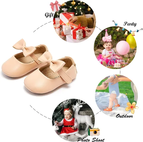 Miniatura 263 de Felix & Flora Zapatos de bebé de suela suave - Zapatos de bebé para caminar, mocasines, suela de goma, zapatos de cuna