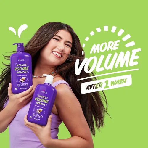 Miniatura 4 de Aussie Miracle Volume Champú, sin parabenos, voluminizante, 30.4 onzas, paquete de 4