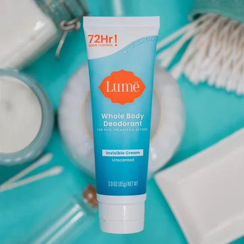 Miniatura 8 de Lume Desodorante para todo el cuerpo, tubo de crema invisible, control de olores de 72 horas, sin aluminio, sin bicarbonato de sodio, seguro