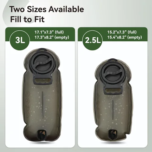 Miniatura 6 de MARCHWAY Bolsa de hidratación de TPU de 2L/2.5L/3L, bolsa de depósito de agua ultra duradera con tubo aislado para hidratación para ciclismo, Gris