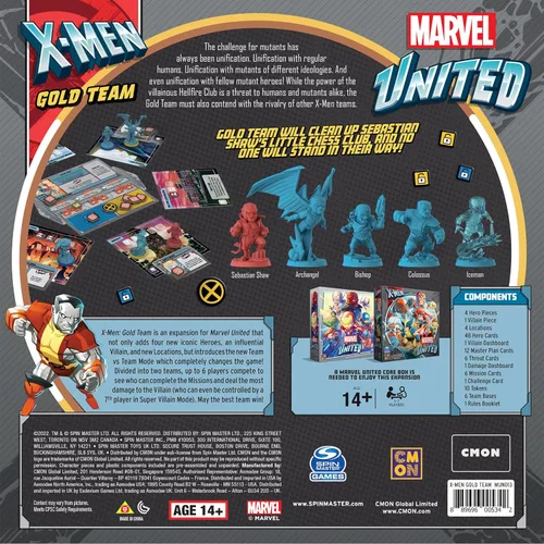 Miniatura 2 de CMON Marvel United X-Men Gold Team Expansion Juego de miniaturas de mesa Juego de estrategia Juego cooperativo para adultos y niños A partir