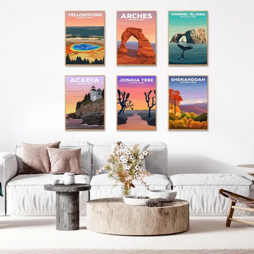 Miniatura 4 de Okarina Paquete de 6 pinturas por números para adultos principiantes, kits de pintura por números para adultos en lienzo sin marco, kits de pintura
