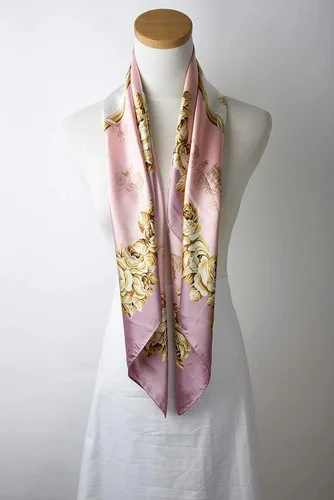 Miniatura 4 de corciova - Bufanda cuadrada grande para mujer, diadema sedosa para cabello rizado, lazo para dormir por la noche, bandana a la moda, 35 x 35 pulgadas
