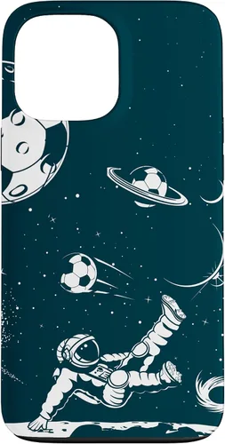 Miniatura 23 de Funda para iPhone 16 para teléfono de fútbol, amante del fútbol, jugador de fútbol espacial, funda de astronauta