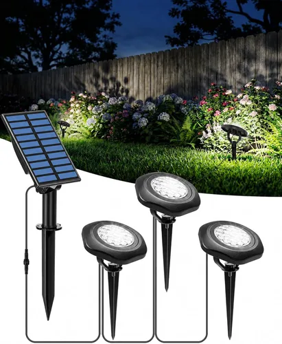 Miniatura 9 de Focos solares para exteriores, impermeables, IP68, 3 en 1, LED que cambian de color, luces solares de paisaje, 2 modos de luz, luces de camino