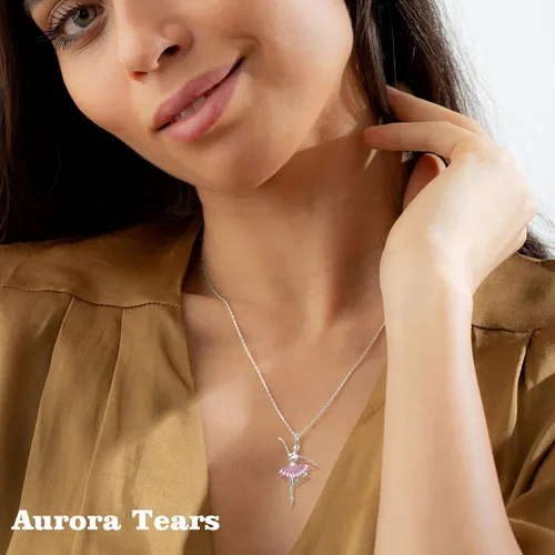 Miniatura 3 de Aurora Tears Collar de bailarina pequeña bailarina, bailarina, ballerina, regalo de recital de ballerina, plata de ley 925, colgante de baile