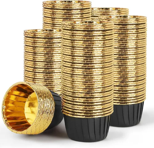 Miniatura 16 de EUSOAR Vasos para hornear, 50 forros para cupcakes de 3.5 onzas, forros para magdalenas de Navidad, envoltorios de cupcakes, papel para magdalenas