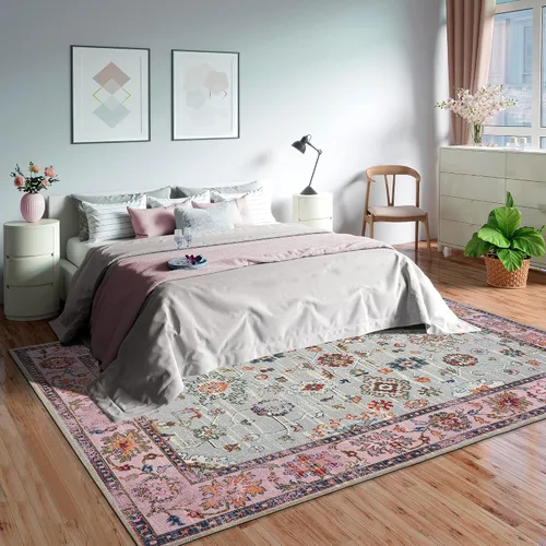 Miniatura 181 de GLN Rugs Traditional Collection - Alfombra de felpilla lavable a máquina, tradicional lavable, antideslizante, alfombra de felpilla de pelo corto