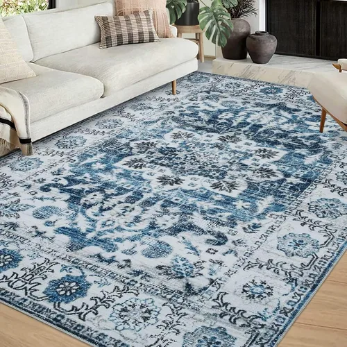 Miniatura 15 de COZYLOOM Alfombra vintage de 2 x 6 pies, estilo oriental con estampado floral, envejecida, estética, bohemia, de felpilla, para entrada, pasillo