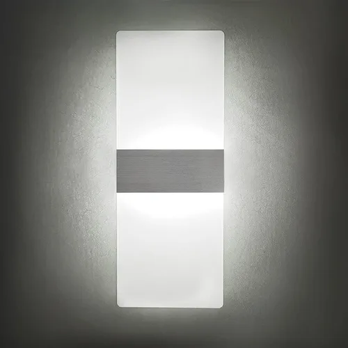 Miniatura 2 de KICAAO Juego de 2 apliques de pared modernos, luz LED de pared de 10 W, luz blanca de 6000 K hacia arriba y hacia abajo, iluminación de pared Blanco