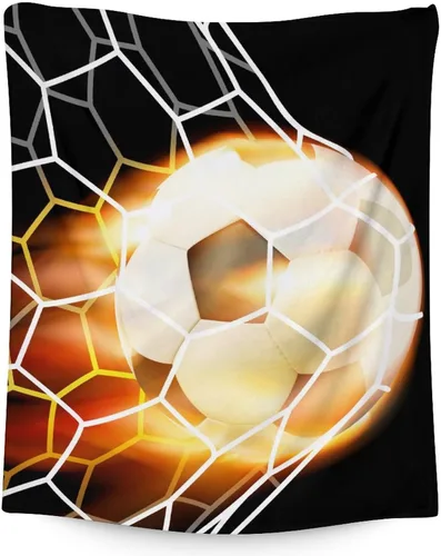 Miniatura 13 de Manta de fútbol para regalar – Manta deportiva de 30 x 40 pulgadas para adultos y niños, mantas coloridas de felpa suave para sofá, oficina