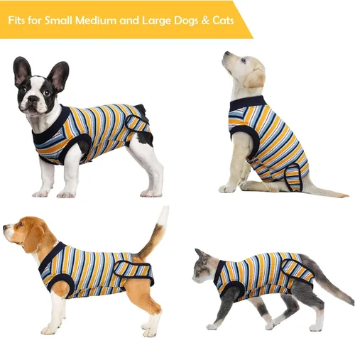 Miniatura 5 de Kuoser Traje de recuperación para perros y gatos después de la cirugía, camisa profesional de recuperación de mascotas, vendajes para heridas