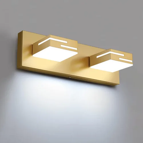 Miniatura 27 de Lámparas LED modernas para tocador de baño, 2 luces regulables de 15 pulgadas, color negro mate, para accesorios de iluminación de baño sobre