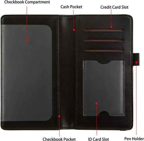 Miniatura 3 de Funda para chequera personal, cartera de chequera con bloqueo RFID y ranura para tarjeta de crédito, Hibisco floreciente., Lindo