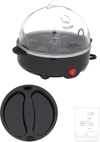 Miniatura 5 de Olla de huevos BELLA, hervidor rápido y escalfador, preparación de comidas esencial, tamaño familiar: prepara hasta 7 huevos grandes hervidos, tapa