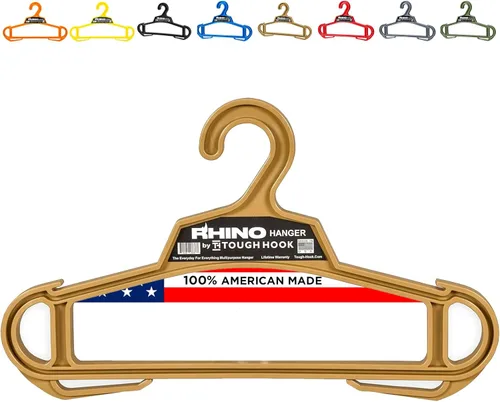 Miniatura 15 de Rhino Tough Hook - Perchas de ropa resistentes – Percha de grado militar para armadura corporal – Perchas de traje de capacidad de 200 libras – El