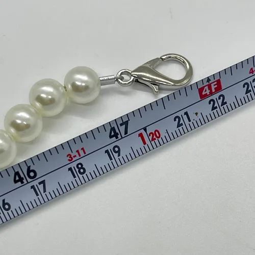 Miniatura 3 de Aporia - Correa de cadena de perlas de moda para teléfono celular, bolso de mano de repuesto con hebillas de aleación