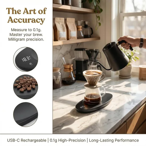 Miniatura 7 de Báscula digital de gramos con cuchara de café, escala de té de 17.64 oz/0.00 oz para té suelto, color negro, mini báscula digital de bolsillo