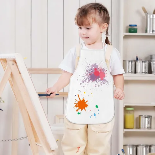 Miniatura 3 de KUUQA 16/24/30/36/40Pcs Delantal para pintar para niños, delantal de pintura para niños, delantal de arte para niños para suministros de pintura