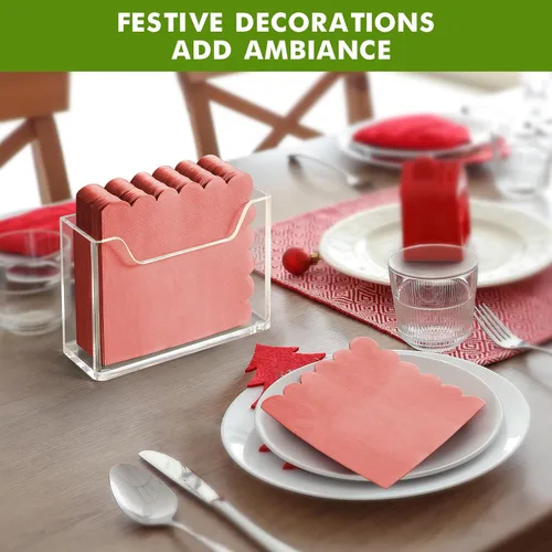 Miniatura 7 de Kordory Servilletero de Servilletas de Cóctel Acrílico para Mesa, para Servilletas de 5 x 5 Pulgadas, Soporte Moderno Vertical de Servilletas