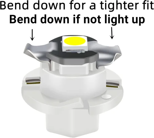 Miniatura 7 de Alla Lighting Bombillas LED superbrillantes B8.3D 17058 202259 2721 MF8, luces de panel de instrumentos amarillo ámbar 3030 SMD, velocímetro