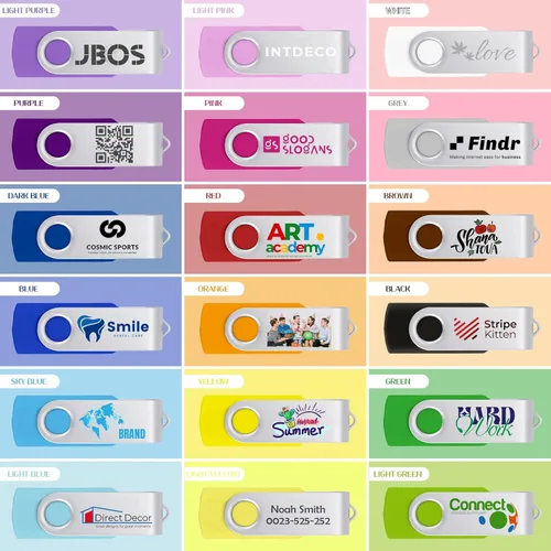 Miniatura 2 de Unidad flash USB personalizada de 4 GB, paquete de 200 unidades de memoria USB personalizadas, unidad USB personalizable, logotipo impreso, favores